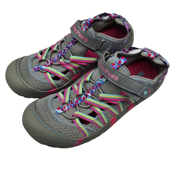 Skechers Womens Sz 5 Summer Steps Summer Sandals Gray Strappy Hiking - Picture 1 of 6